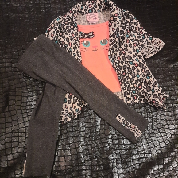 Satin Flowers Other - Girl's Matching Outfit